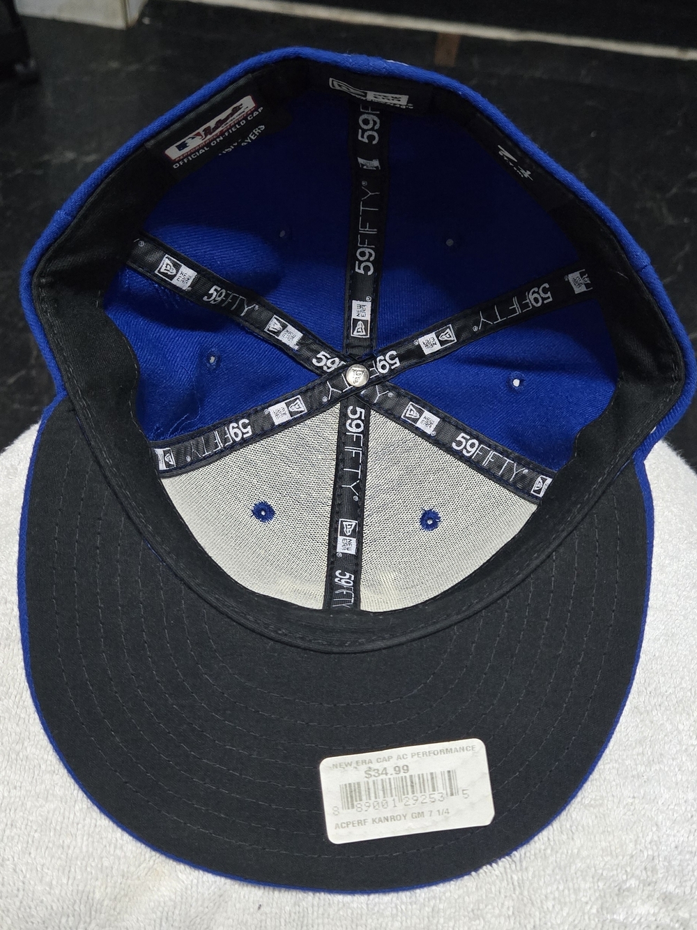 New Era KC Fitted Cap in Royal Blue with White Logo - Picture 2 of 2